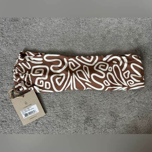 Stone Fox Swim Lele Top Bandeau Bikini Size XL Rawhide Swirl - Picture 6 of 6